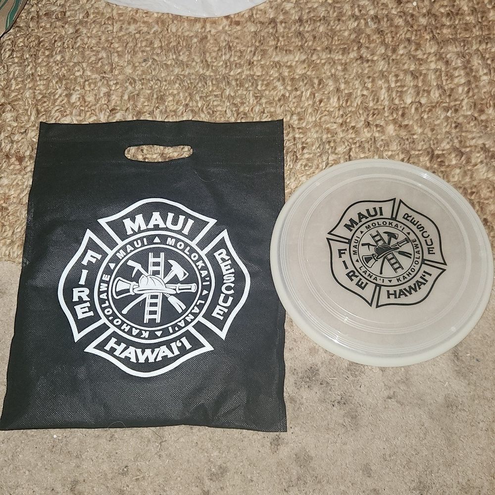 Maui Fire Department Frisbee and Bag NEW